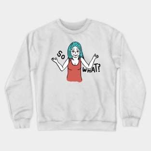 Cute Shrugging Girl Crewneck Sweatshirt